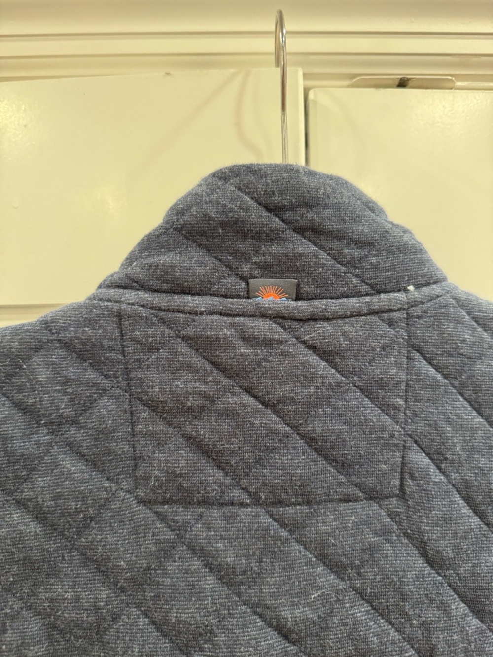 Faherty Epic Quilted Fleece Vest - Navy Melange - Picture 6 of 6